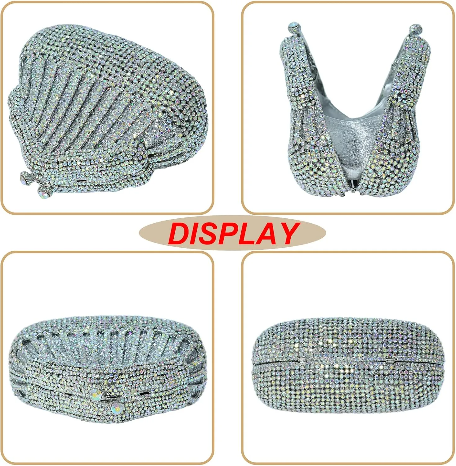 Novelty Crystal Clutch Coin Wallet Women Rhinestone Purse Sparkling Evening Bags for Wedding Party Prom Handbag
