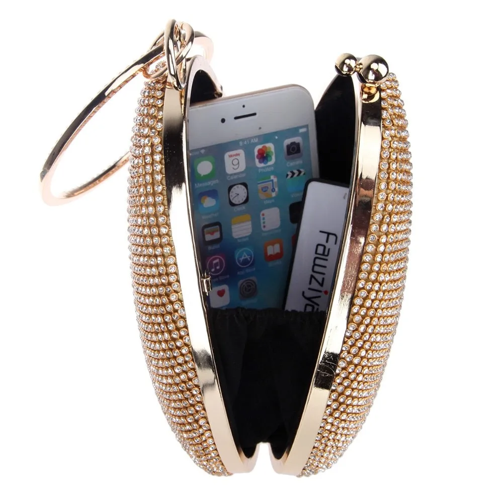 Oval Shape Evening Clutches For Wedding And Party Clutch