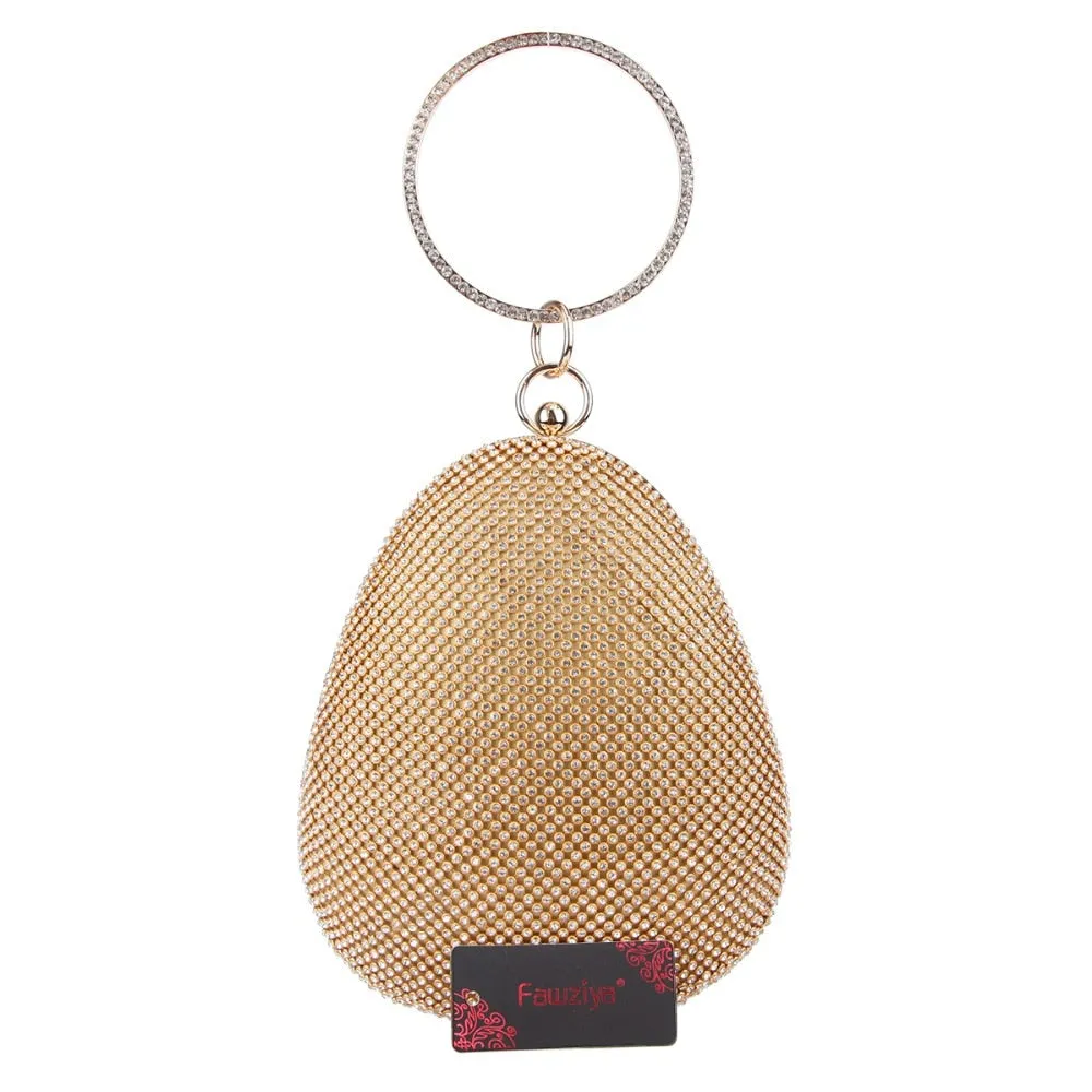 Oval Shape Evening Clutches For Wedding And Party Clutch