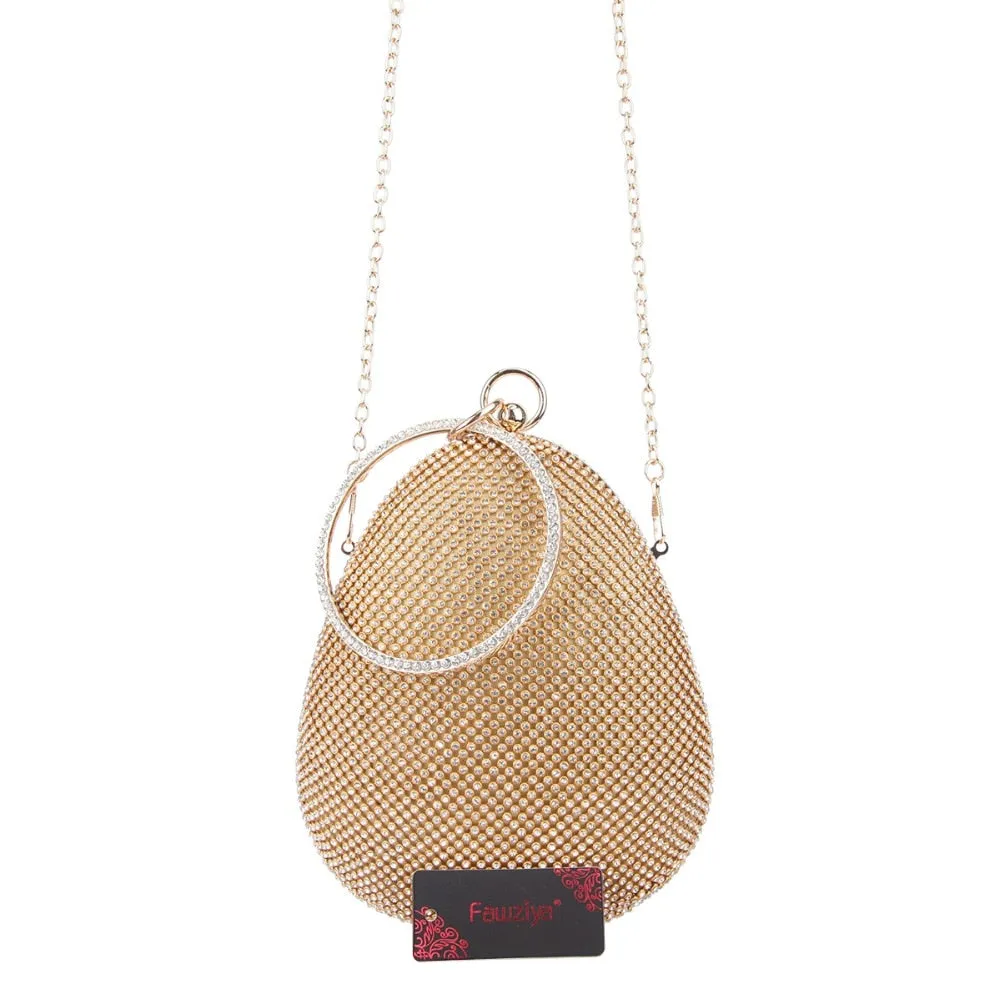 Oval Shape Evening Clutches For Wedding And Party Clutch