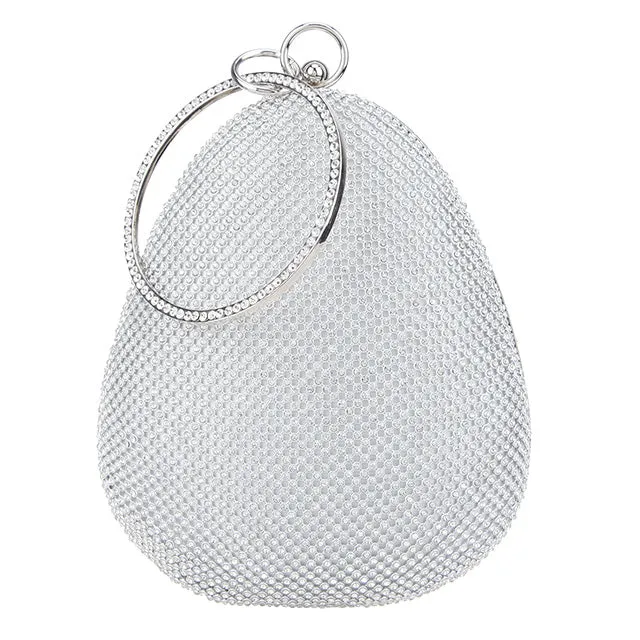Oval Shape Evening Clutches For Wedding And Party Clutch