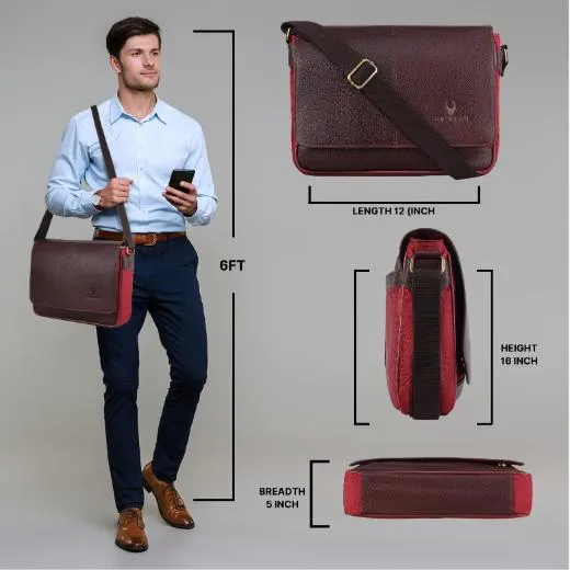 OXFORD Leather Messenger Bag for Men