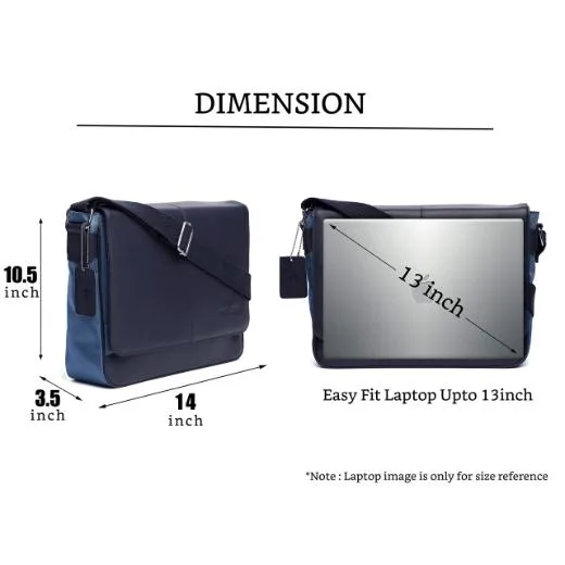 OXFORD Leather Messenger Bag for Men