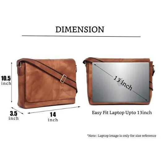 OXFORD Leather Messenger Bag for Men