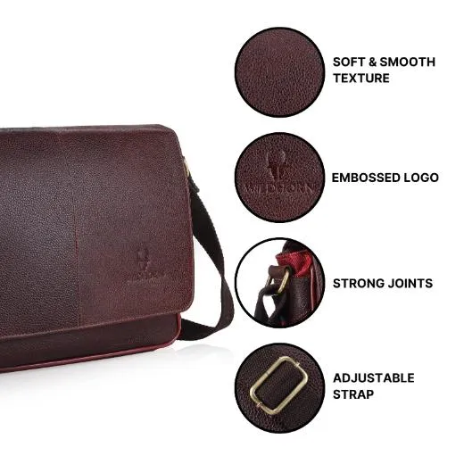OXFORD Leather Messenger Bag for Men