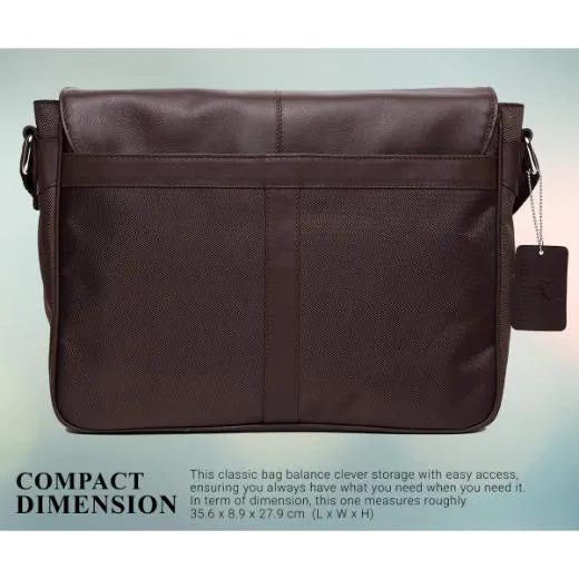 OXFORD Leather Messenger Bag for Men
