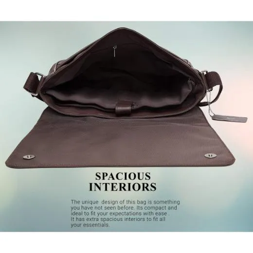 OXFORD Leather Messenger Bag for Men