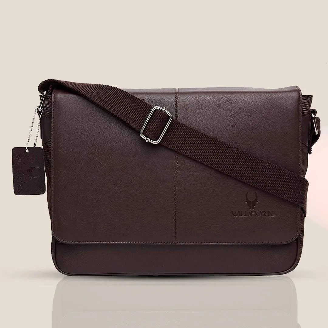 OXFORD Leather Messenger Bag for Men