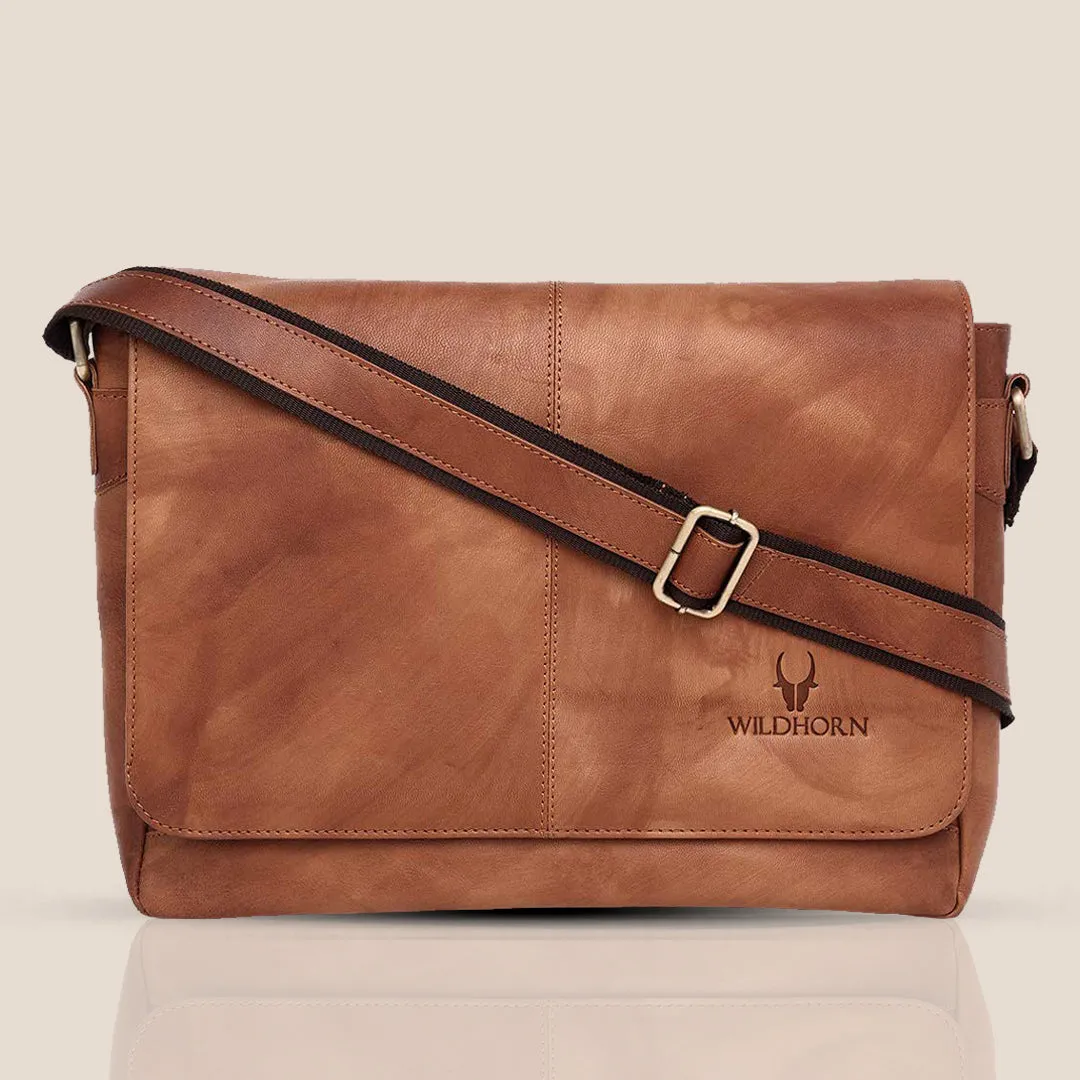 OXFORD Leather Messenger Bag for Men