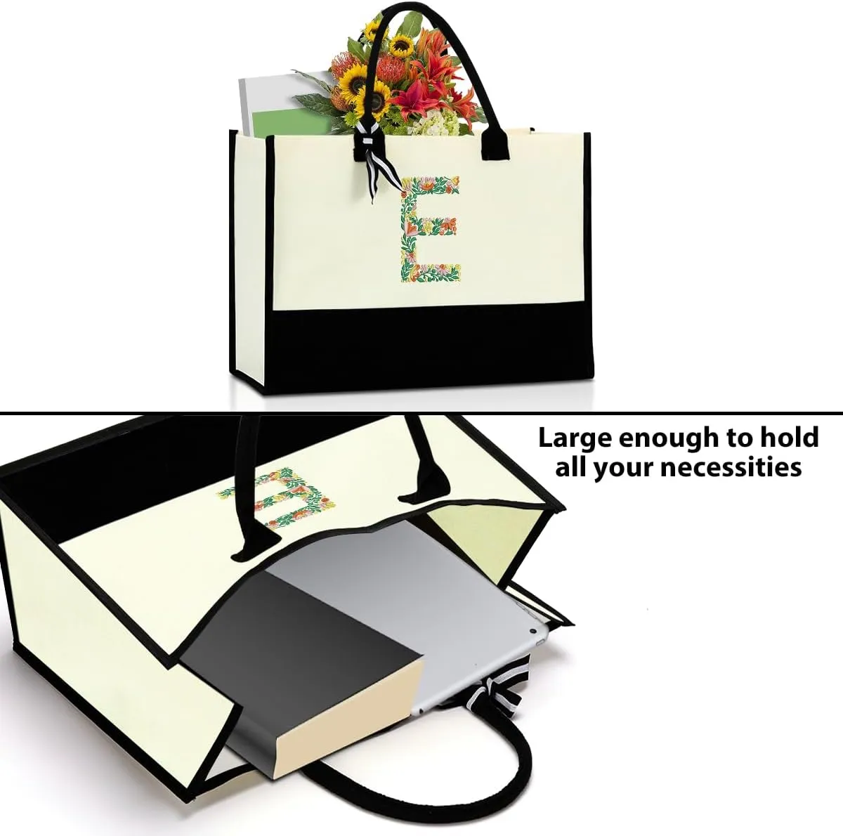 Personalized Gifts Tote Bag Initial Canvas Tote Bag Bachelorette Party Favors Reusable Grocery Bags Monogrammed Gifts