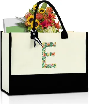 Personalized Gifts Tote Bag Initial Canvas Tote Bag Bachelorette Party Favors Reusable Grocery Bags Monogrammed Gifts