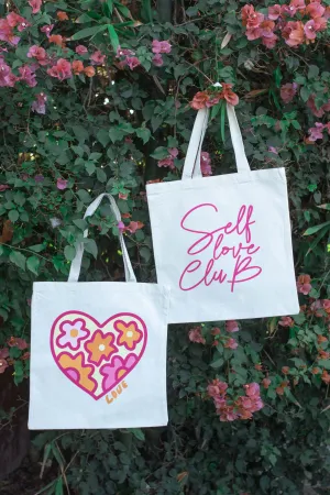 Pink Canvas Tote Bag