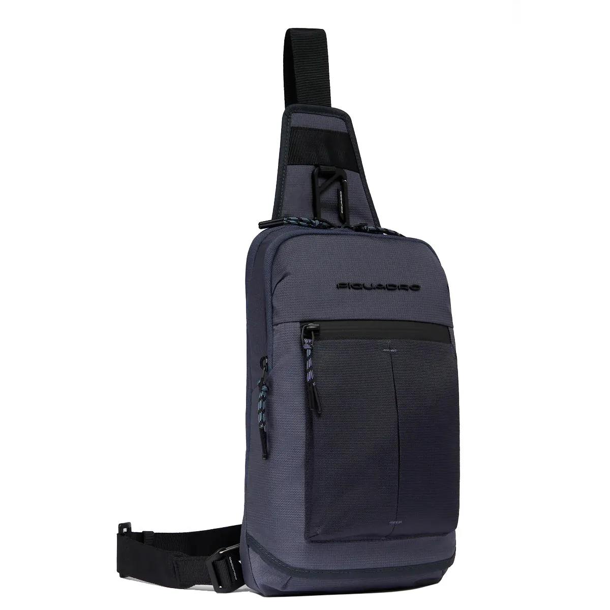 Piquadro - Arne Mono Sling Bag with RFID in recycled fabric - CA6003S125 - BLU2