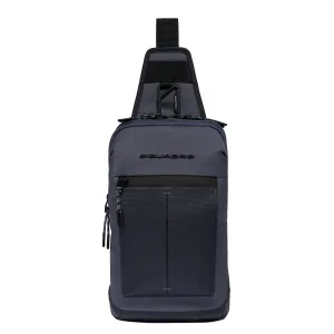 Piquadro - Arne Mono Sling Bag with RFID in recycled fabric - CA6003S125 - BLU2