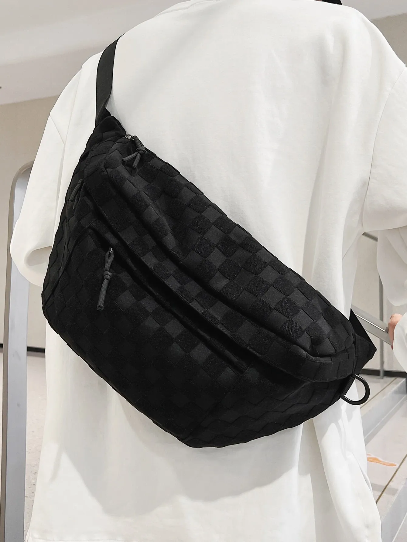 Plaid Pattern Waist Bag