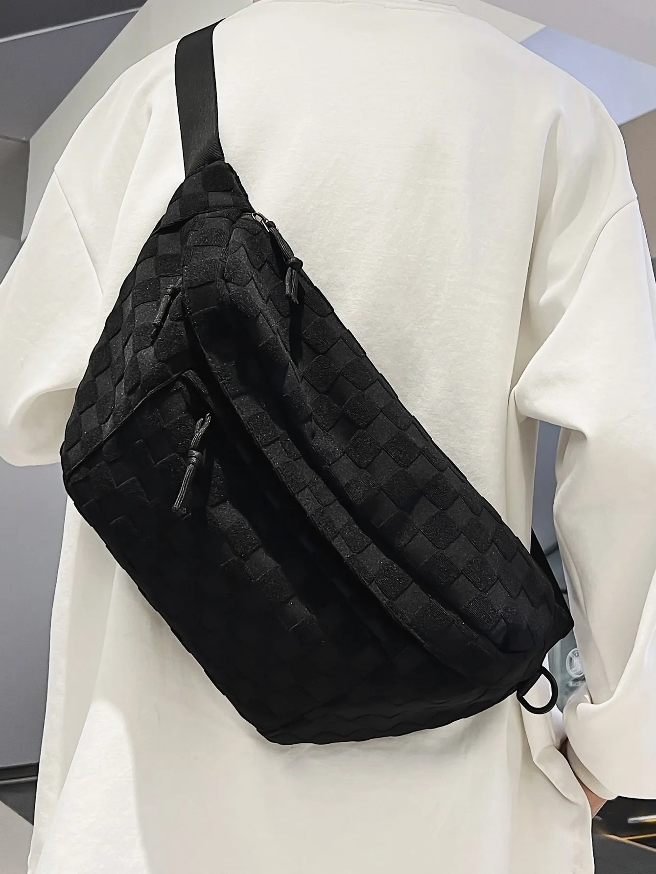 Plaid Pattern Waist Bag