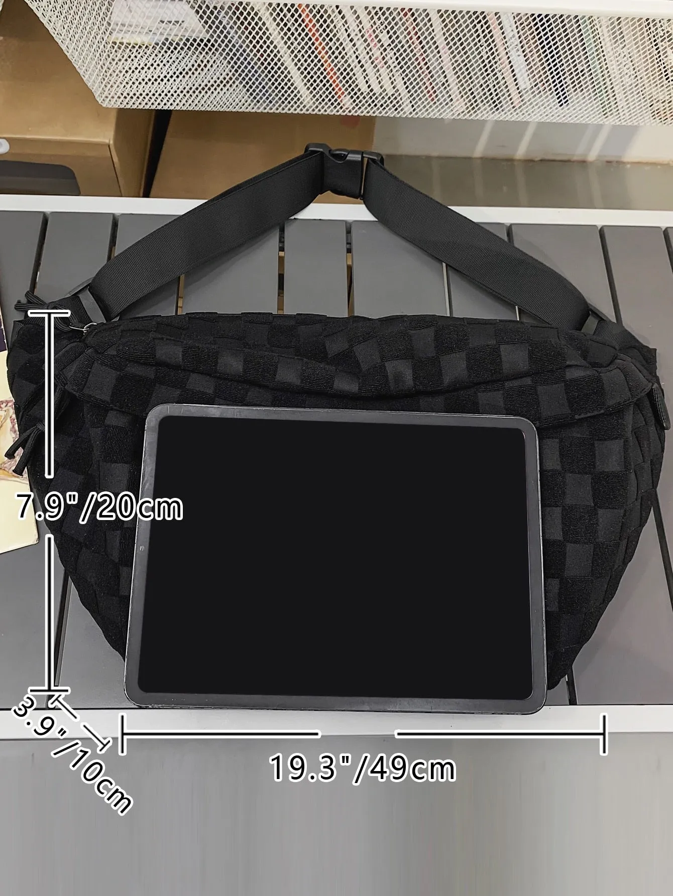 Plaid Pattern Waist Bag