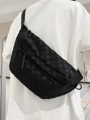Plaid Pattern Waist Bag