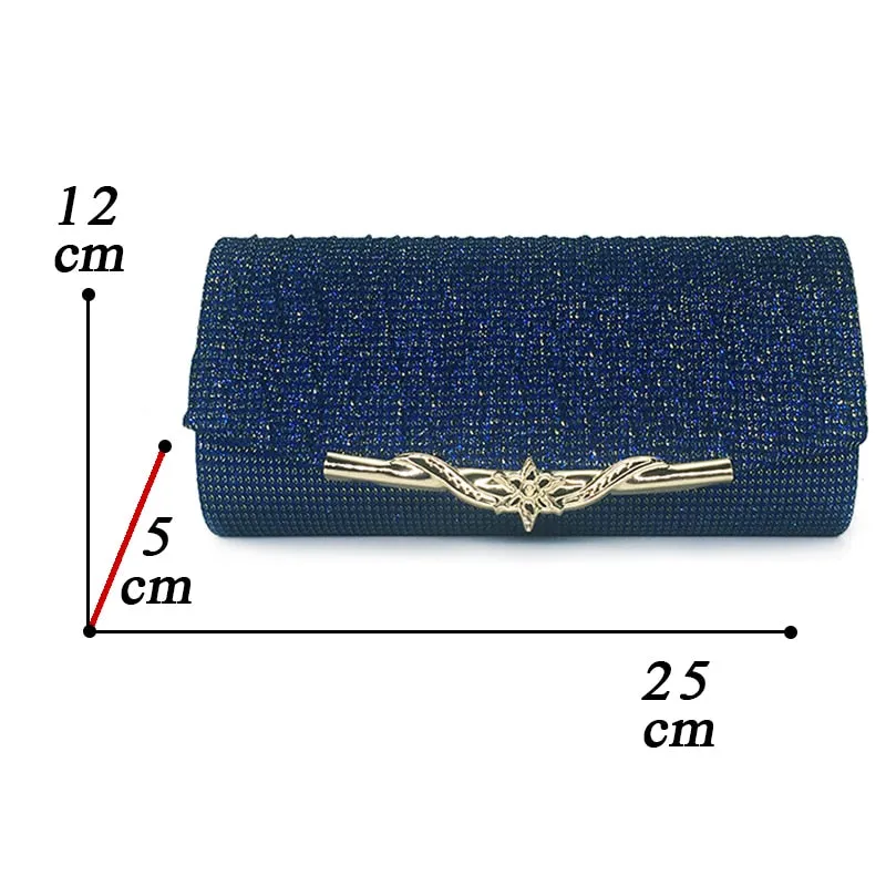 Polyester Party Banquet Glitter Clutch Bag For Girls