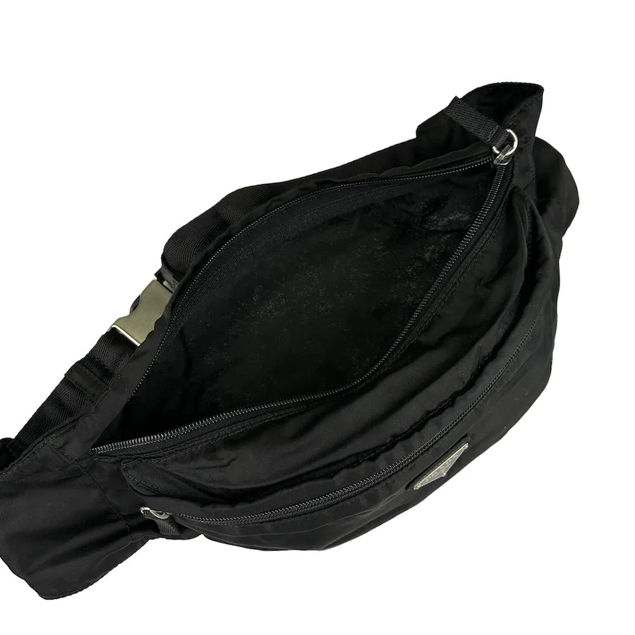PRADA BLACK NYLON BELT BAG 74922