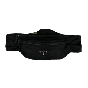 PRADA BLACK NYLON BELT BAG 74922