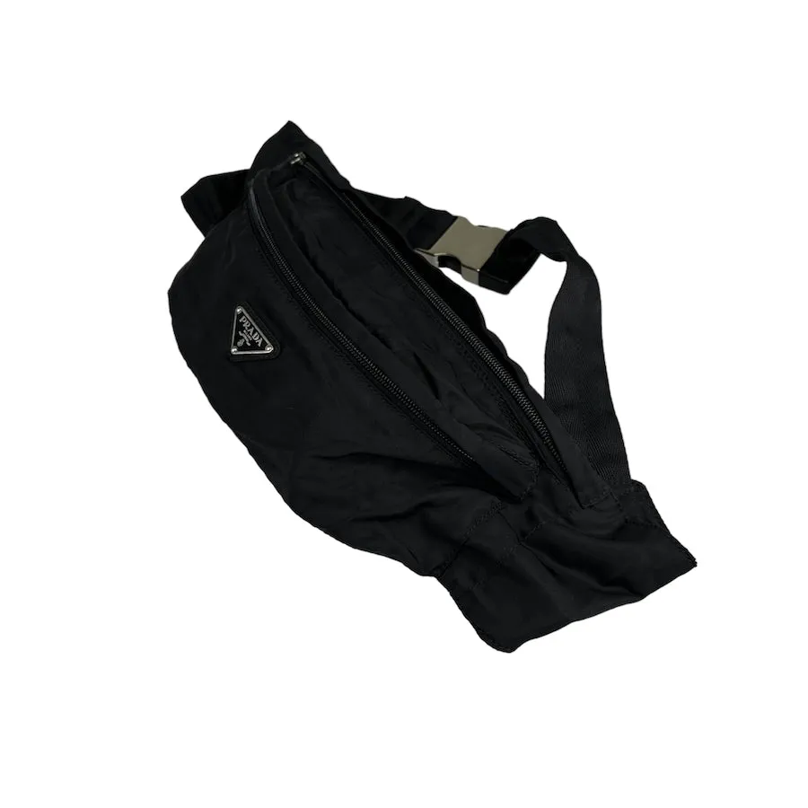 PRADA BLACK NYLON BELT BAG 74922