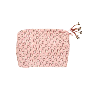 Small Quilted Pouch - Pink Lisbon Ditsy