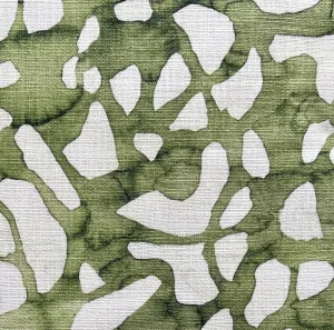 Softly Amorphous Spring Moss Cotton Canvas (Made in India)