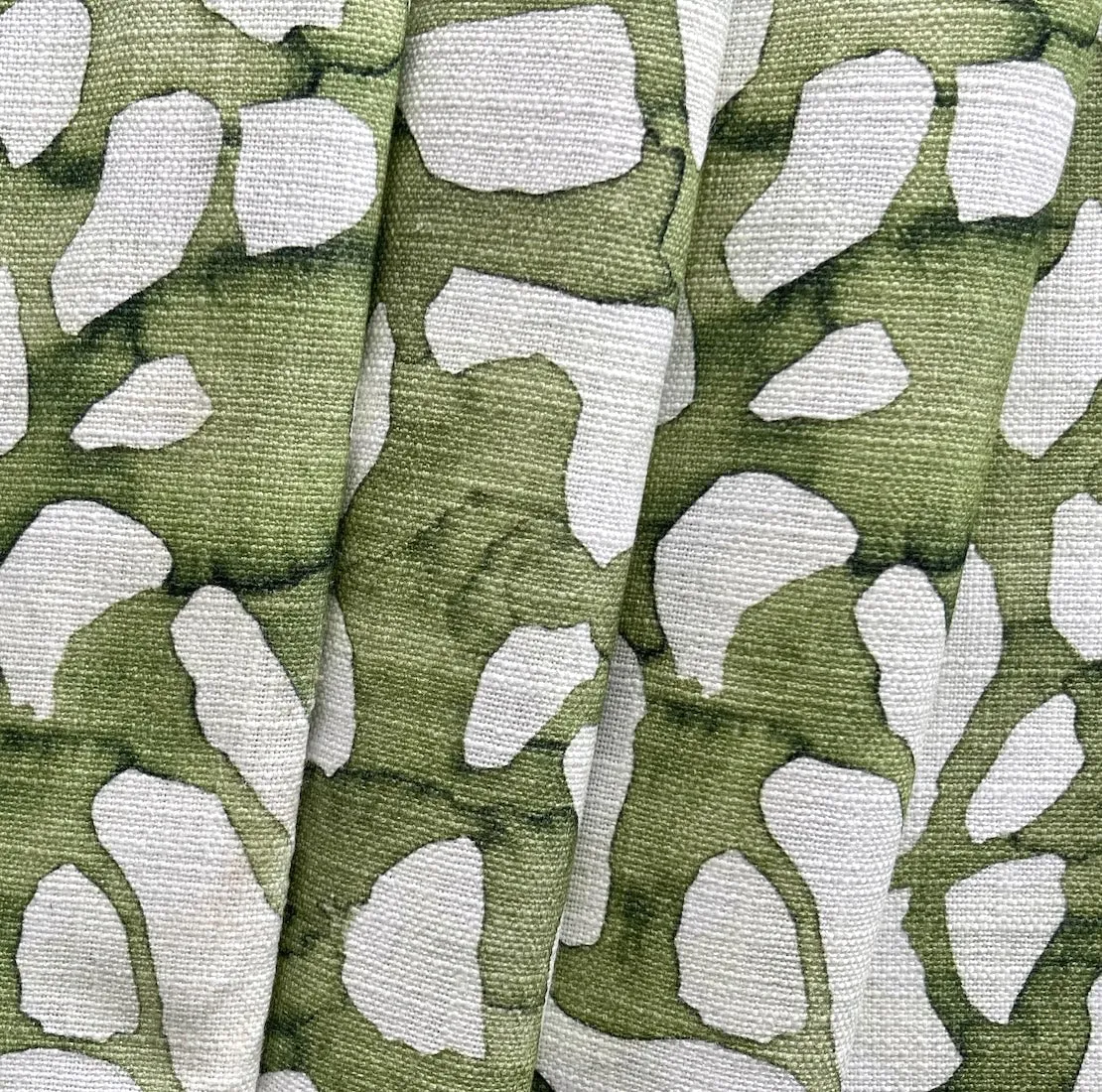Softly Amorphous Spring Moss Cotton Canvas (Made in India)