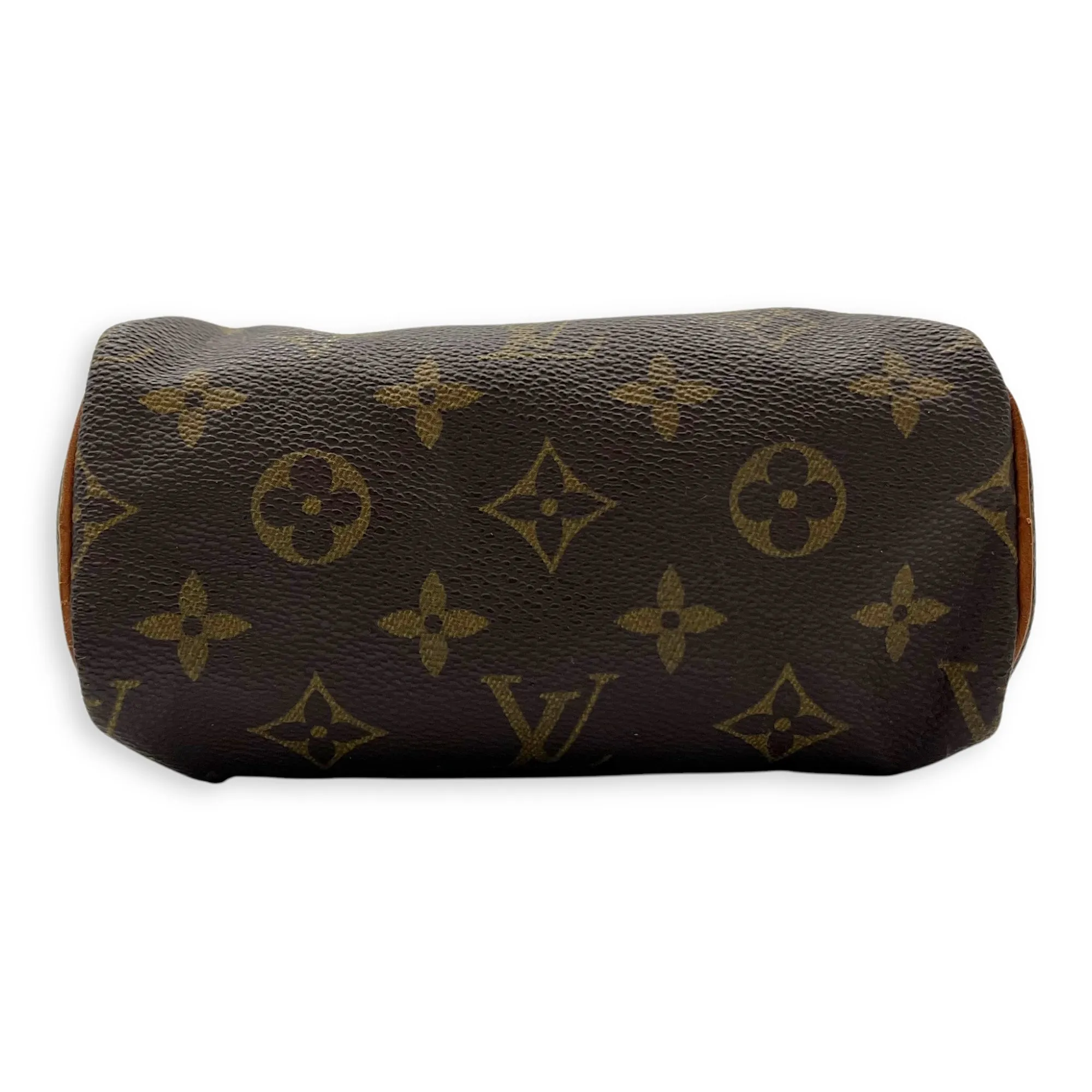 Speedy Crossbody Bag Brown in Monogram Coated Canvas, Gold hardware