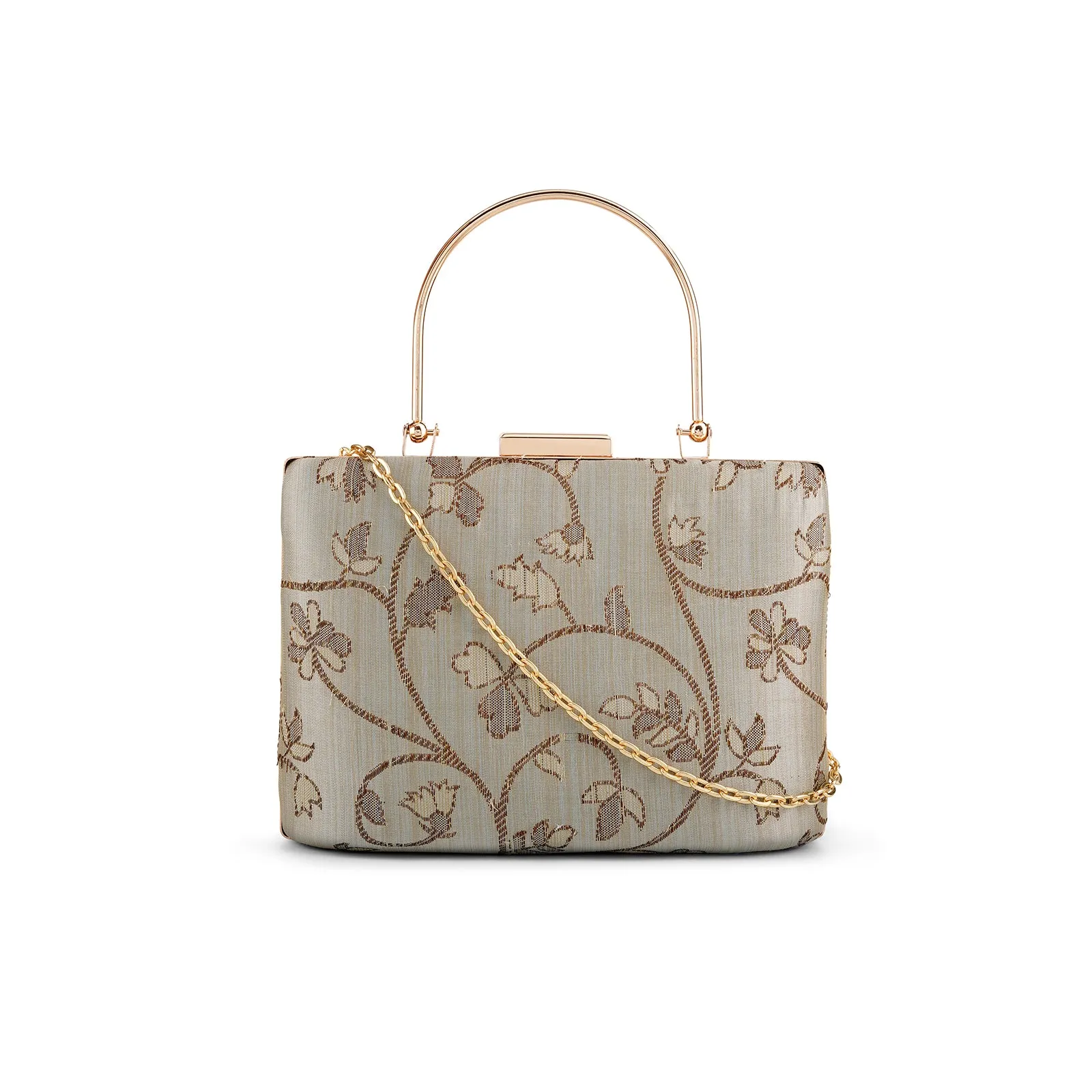 Teejh Ojashwi Floral Brocade Clutch