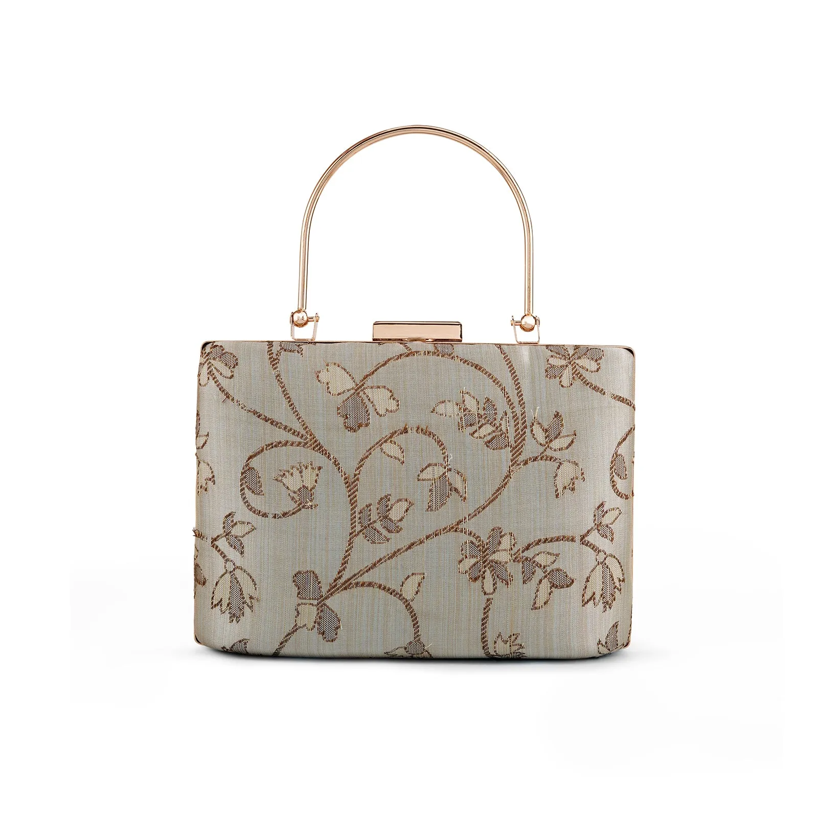 Teejh Ojashwi Floral Brocade Clutch
