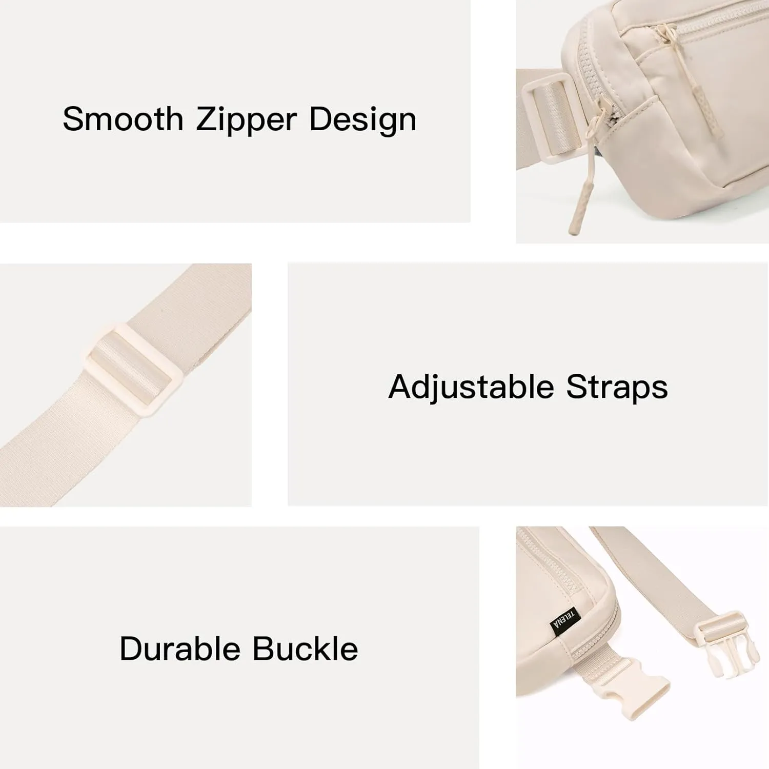 Telena Fanny Packs Crossbody Belt Bag Cross Body Bag Fashionable for Women with Adjustable Strap Pink