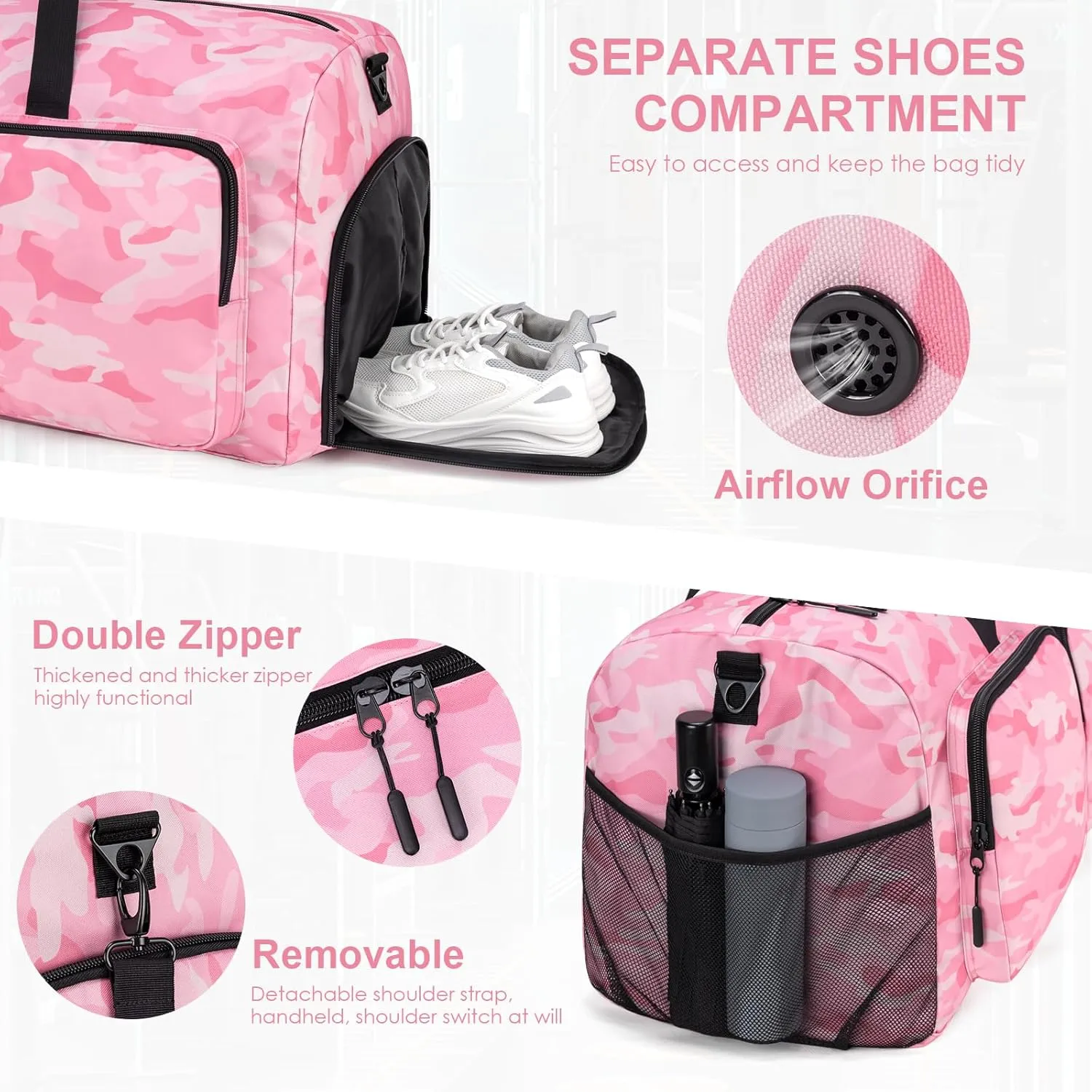 Travel Duffel Bags 85L,Gym Bag, Travel Bag, Duffle Bag Women, Foldable Overnight Weekender Bags for Women & Men with Adjustable Shoulder Strap