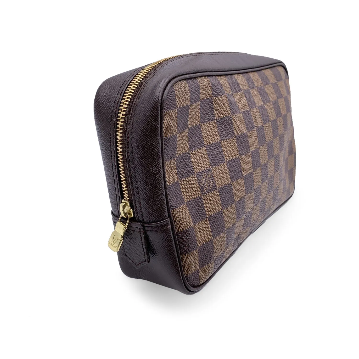 Trendy Inspired Louis Vuitton Vintage Damier Ebene Trousse Toilette Cosmetic Bag