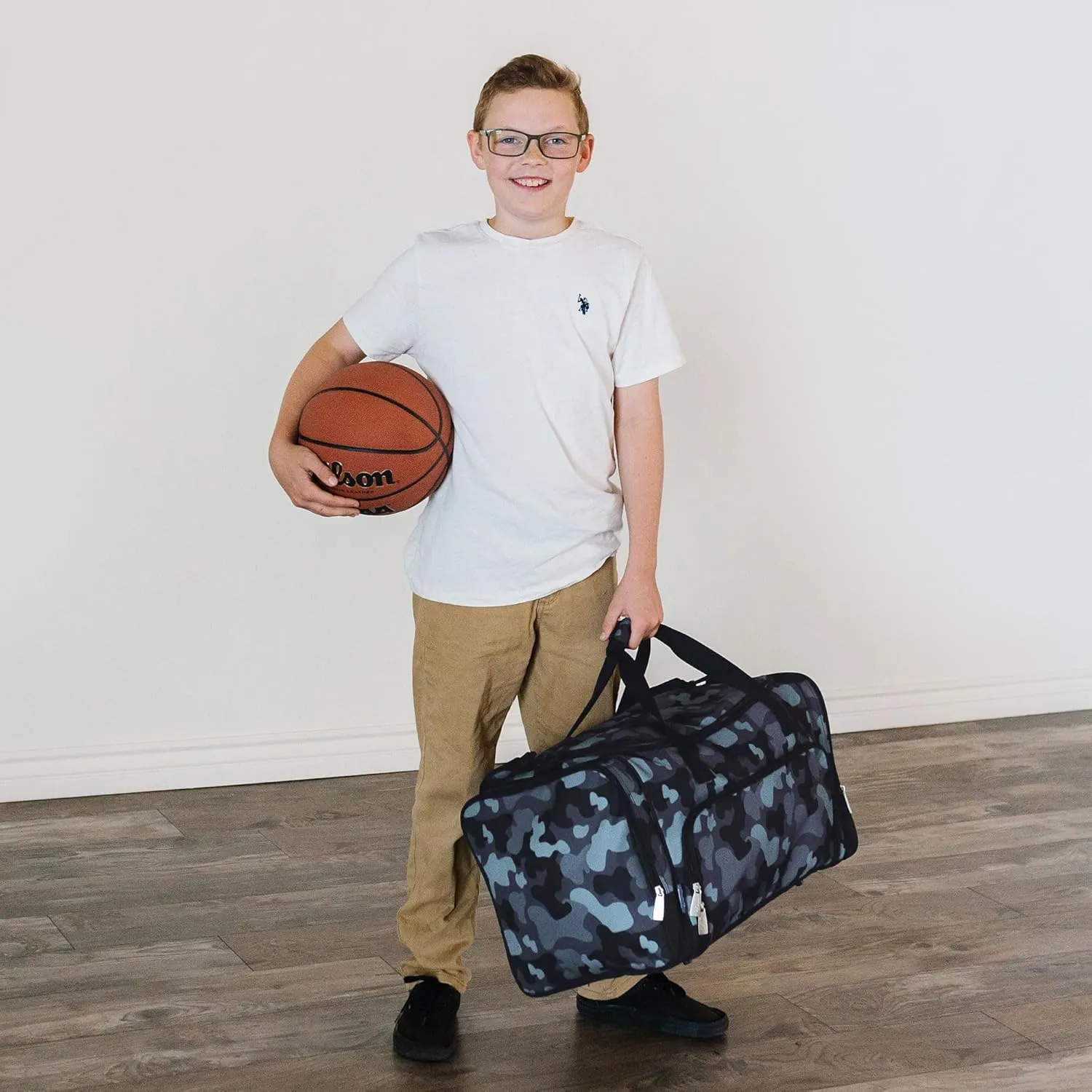 Wildkin Kids Weekender Duffel Bag  Carry-On Size for School, Travel, & Sleepovers