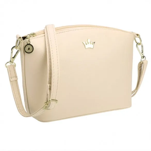 Women Synthetic Leather Solid Shoulder Strap Cross Casual Mini Small Bag Messenger Tote