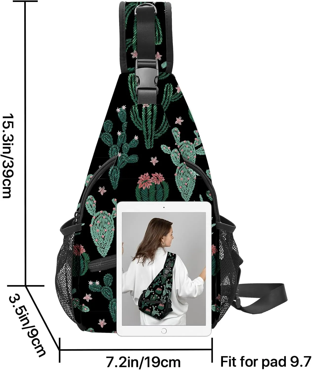 Yrebyou Sling Bag for Women Crossbody Backpack Travel Shoulder Hiking Bags Waterproof Daypack For Beach Outdoor Camping