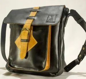 Zeri Leather Messenger Bag - Genuine Leather