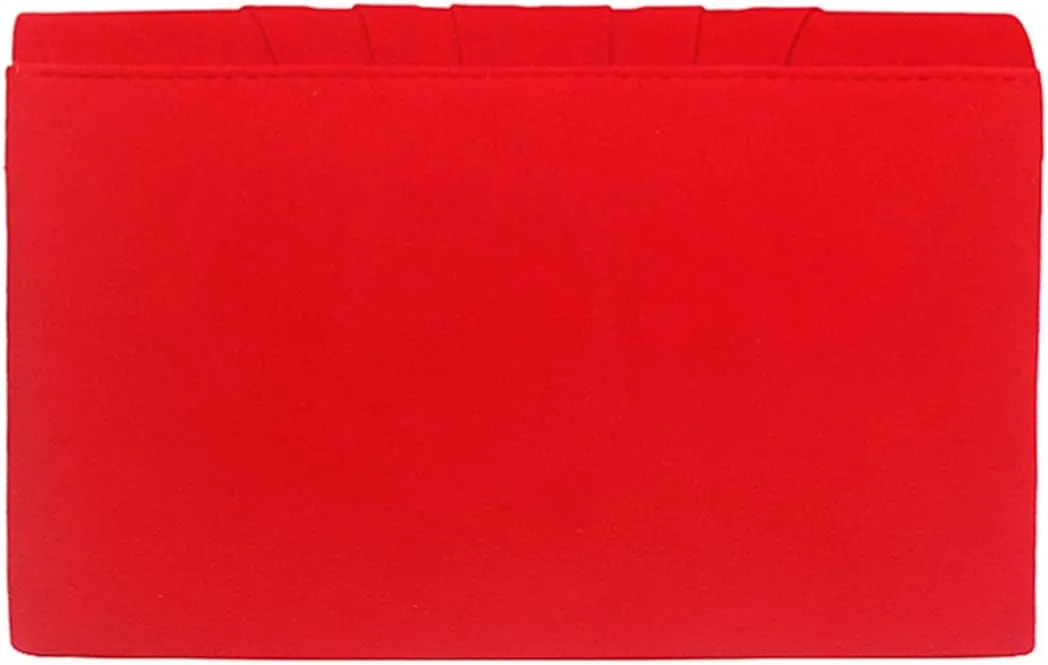 ZIUMUDY Elegant Velvet Envelope Pleated Clutch Bags Wedding Evening Shoulder Chain Handbags