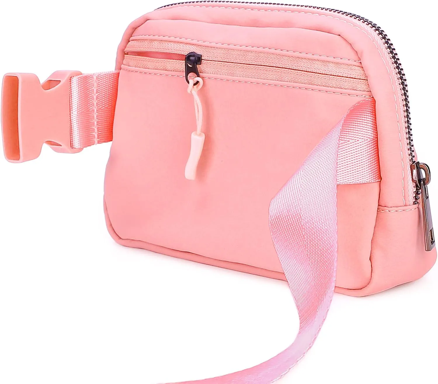 ZOPPEN Fanny Packs for Women Mini Belt Bag, Small Waist Bag Water Proof Fanny Pack Crossbody with Adjustable Strap, Everywhere Belt Bag Dupes for Travel Running Hike Work Out, Pink